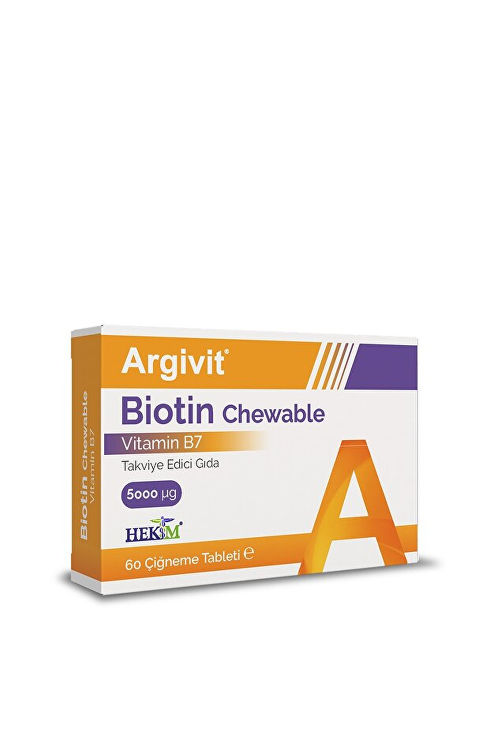 Argivit Biotin 5000 mcg 60 Çiğneme Tableti