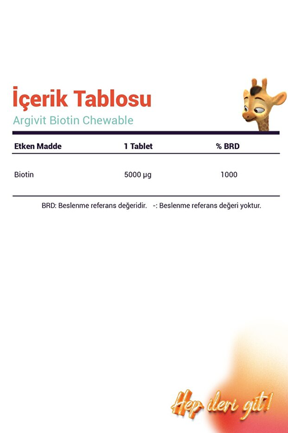 Argivit Biotin 5000 mcg 60 Çiğneme Tableti