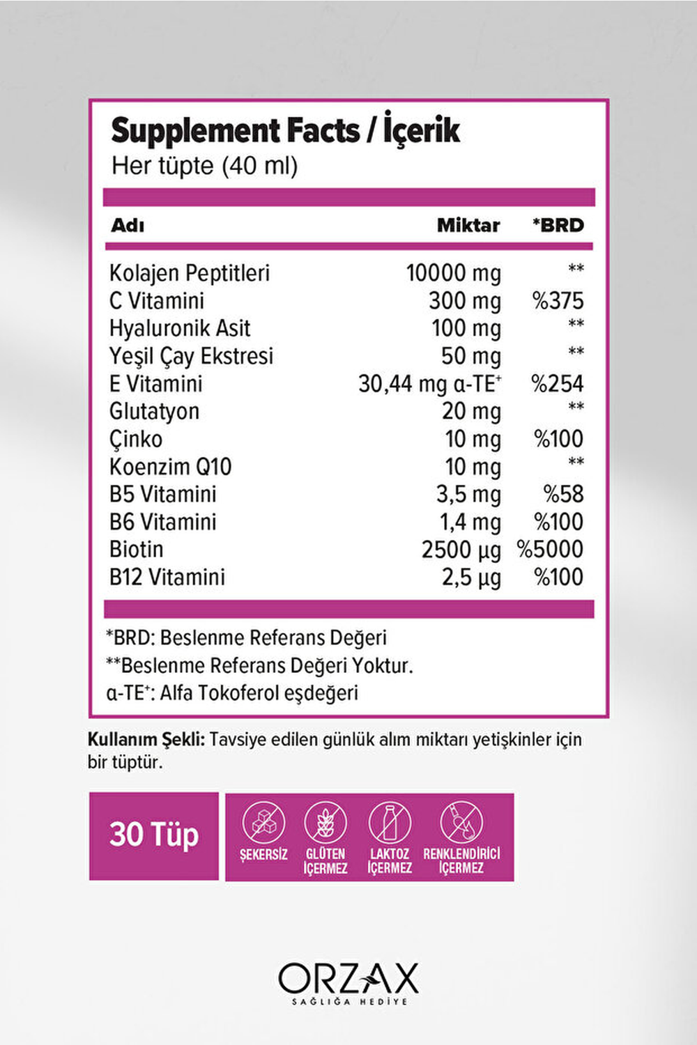 Orzax Day2Day The Collagen Beauty 30 Tüp