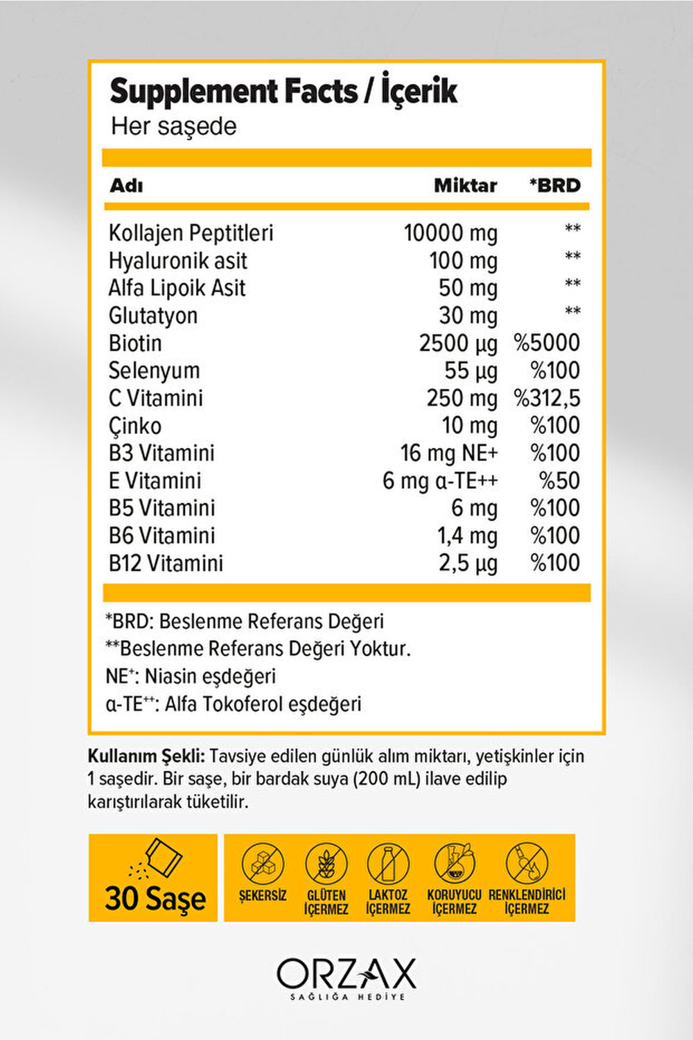 Orzax Day2Day The Collagen Beauty Intense Ananas Aromalı 30 Saşe