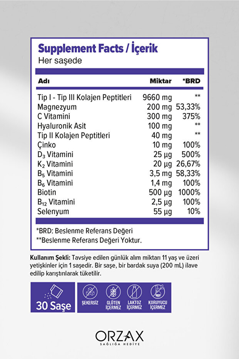 Orzax Day2Day The Collagen Mag Plus 30 Saşe