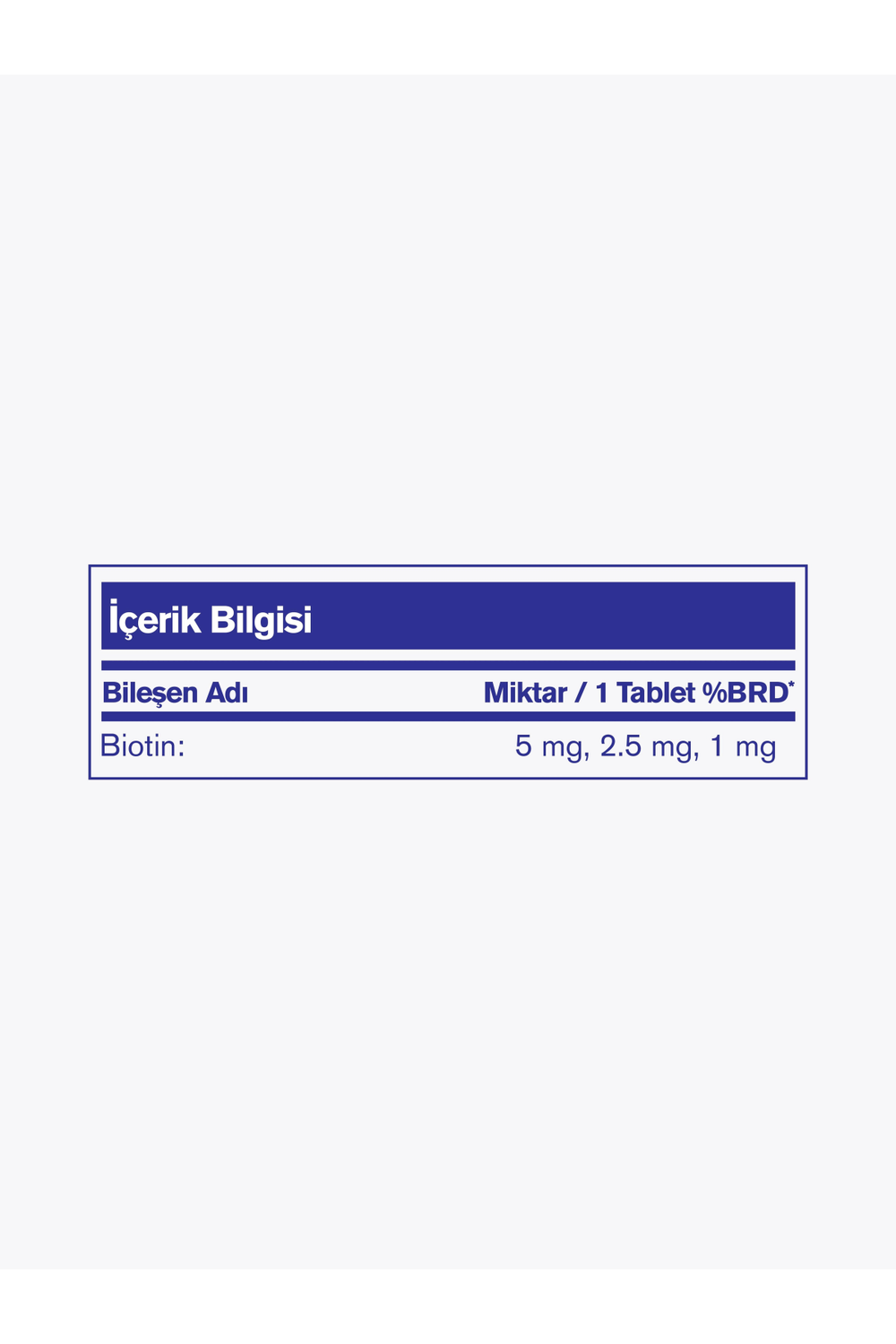 Nutrafarm Medohbiotin Vitamin H 2500 mcg 60 Tablet