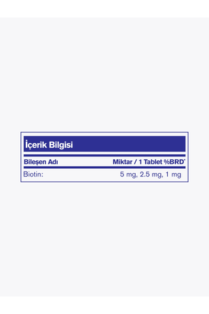 Nutrafarm Medohbiotin Vitamin H 5000 mcg 60 Tablet