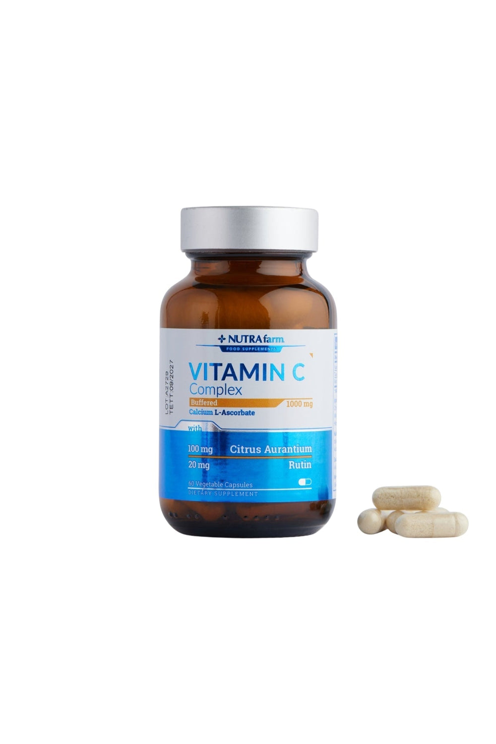 Nutrafarm Vitamin C Complex Buffered 1000 mg Calcium L-Ascorbate 60 Kapsül