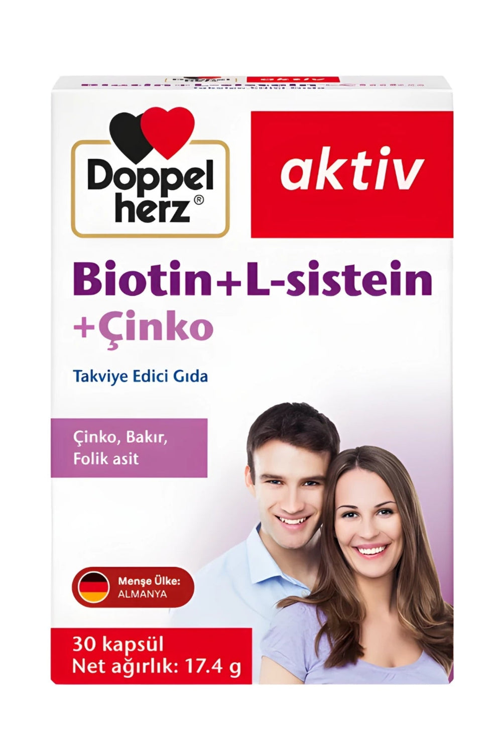 Doppelherz Biotin + L-Sistein + Çinko 30 Kapsül