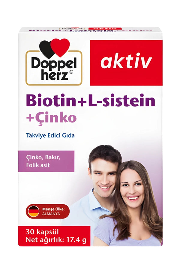Doppelherz Biotin + L-Sistein + Çinko 30 Kapsül
