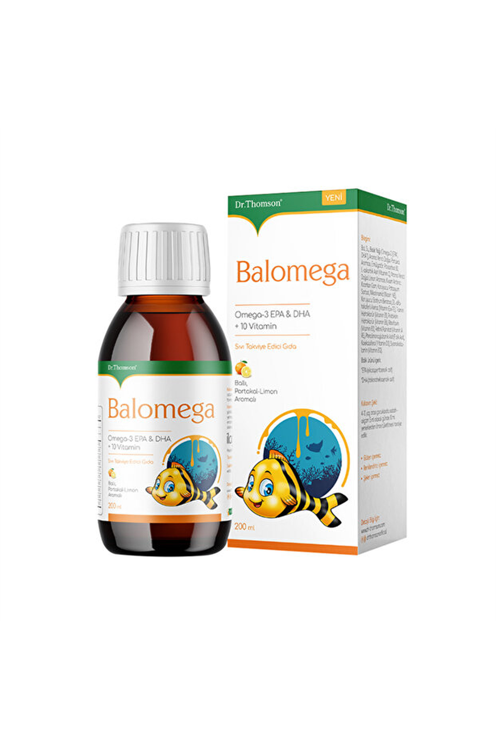 Dr.Thomson Balomega Omega-3 EPA & DHA + 10 Vitamin 200 ml