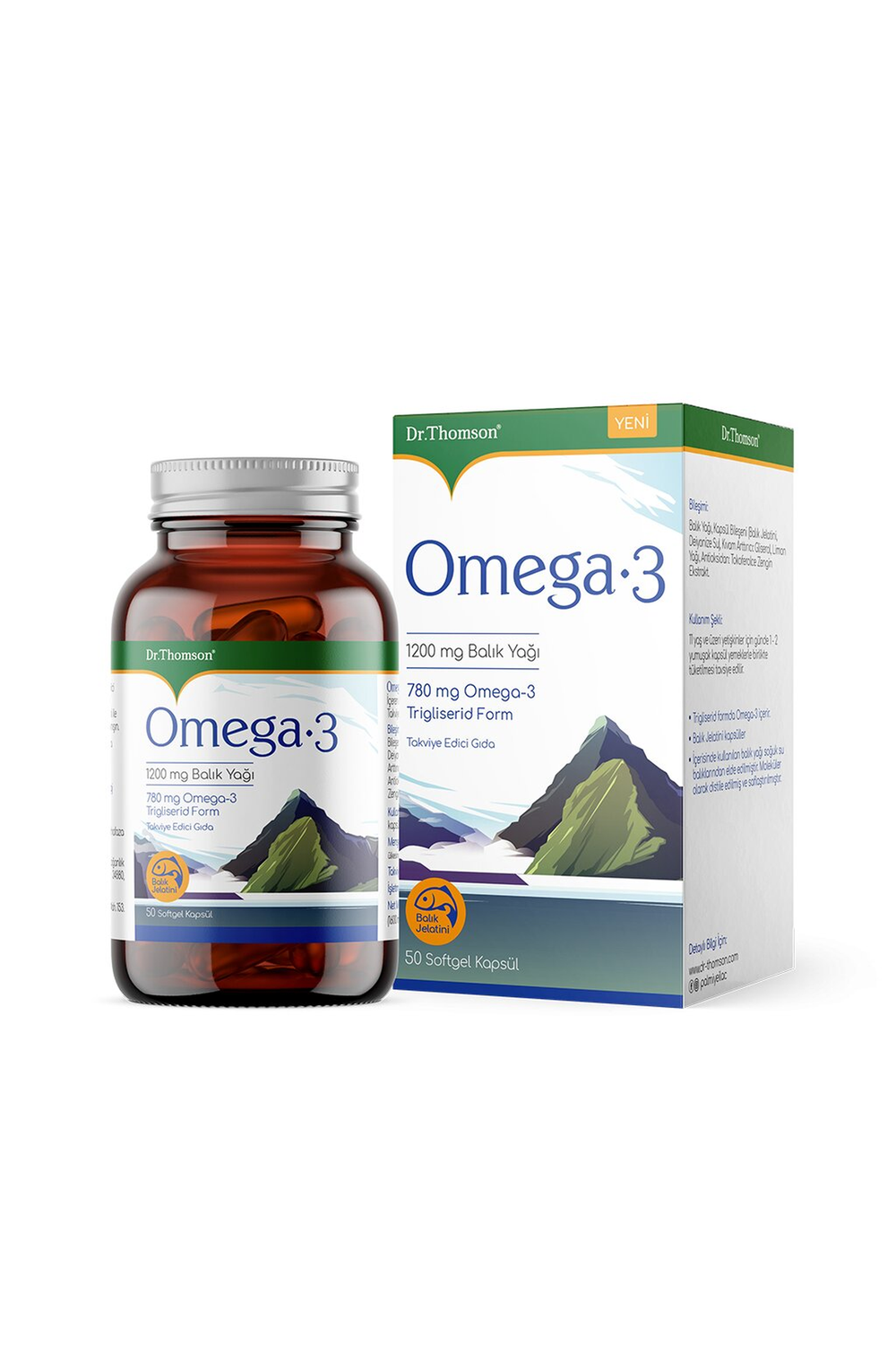 Dr.Thomson Omega-3 1200 mg Balık Yağı 50 Soft Jel