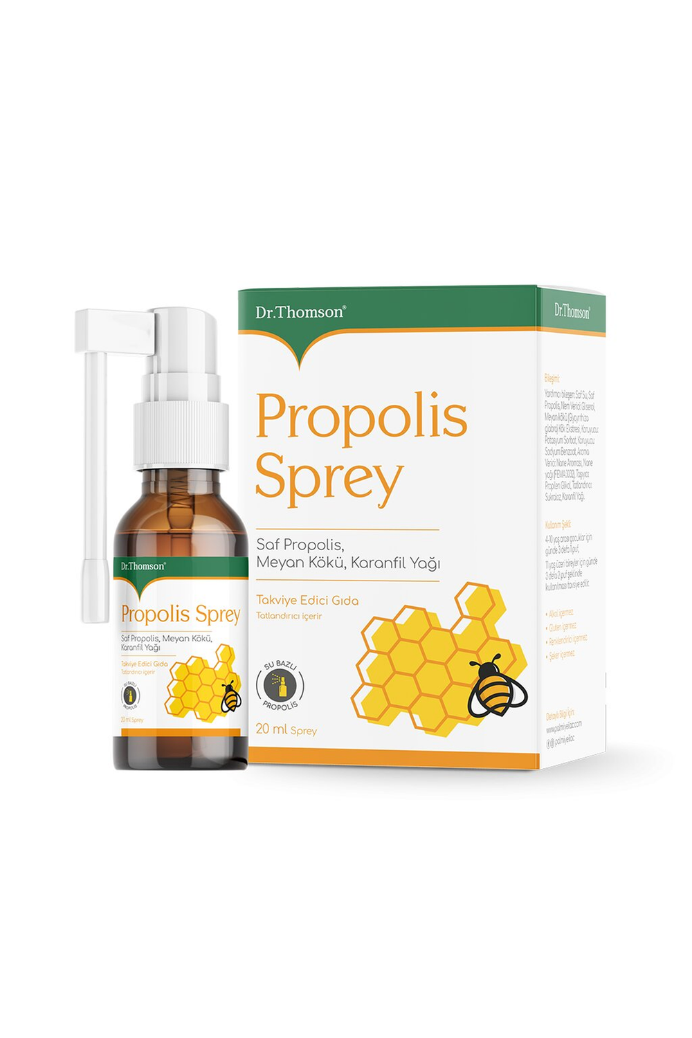 Dr.Thomson Saf Propolis, Meyan Kökü, Karanfil Yağı 20 ml