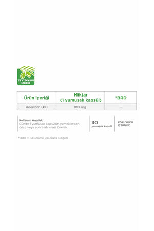 Dynavit Coenzyme Q-10 100 mg 30 Kapsül