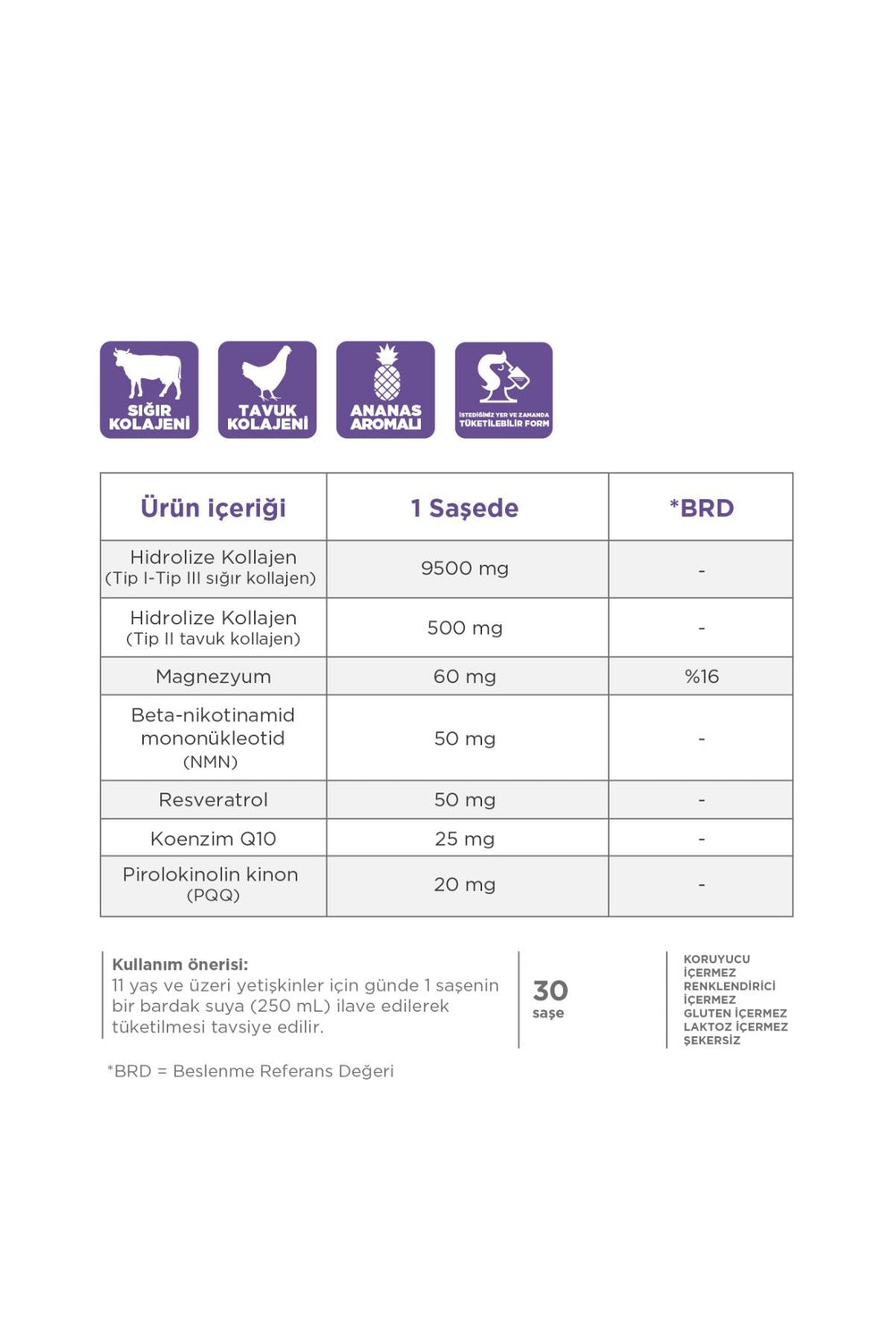 Dynavit Diamond Collagen Pro Multi Collagen 30 Saşe