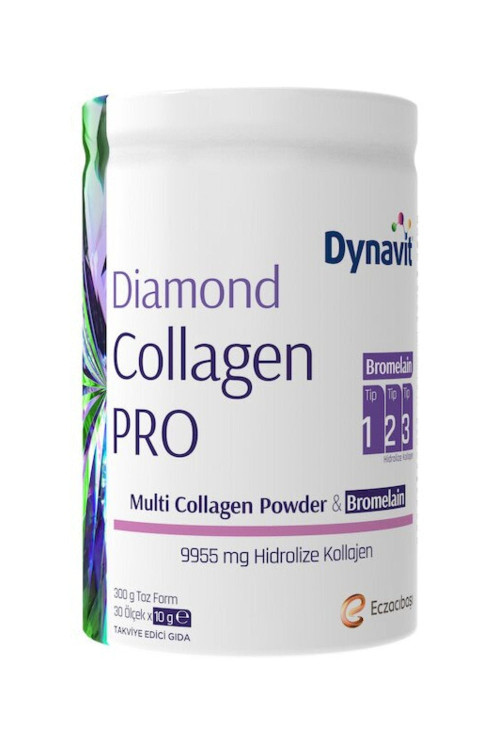 Dynavit Diamond Collagen Pro Multi Collagen Powder & Bromelain 300 g