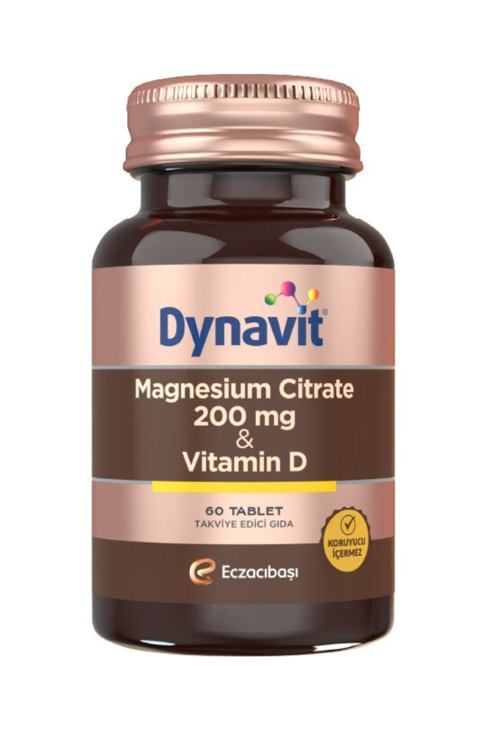 Dynavit Magnesium Citrate 200 mg & Vitamin D 60 Tablet