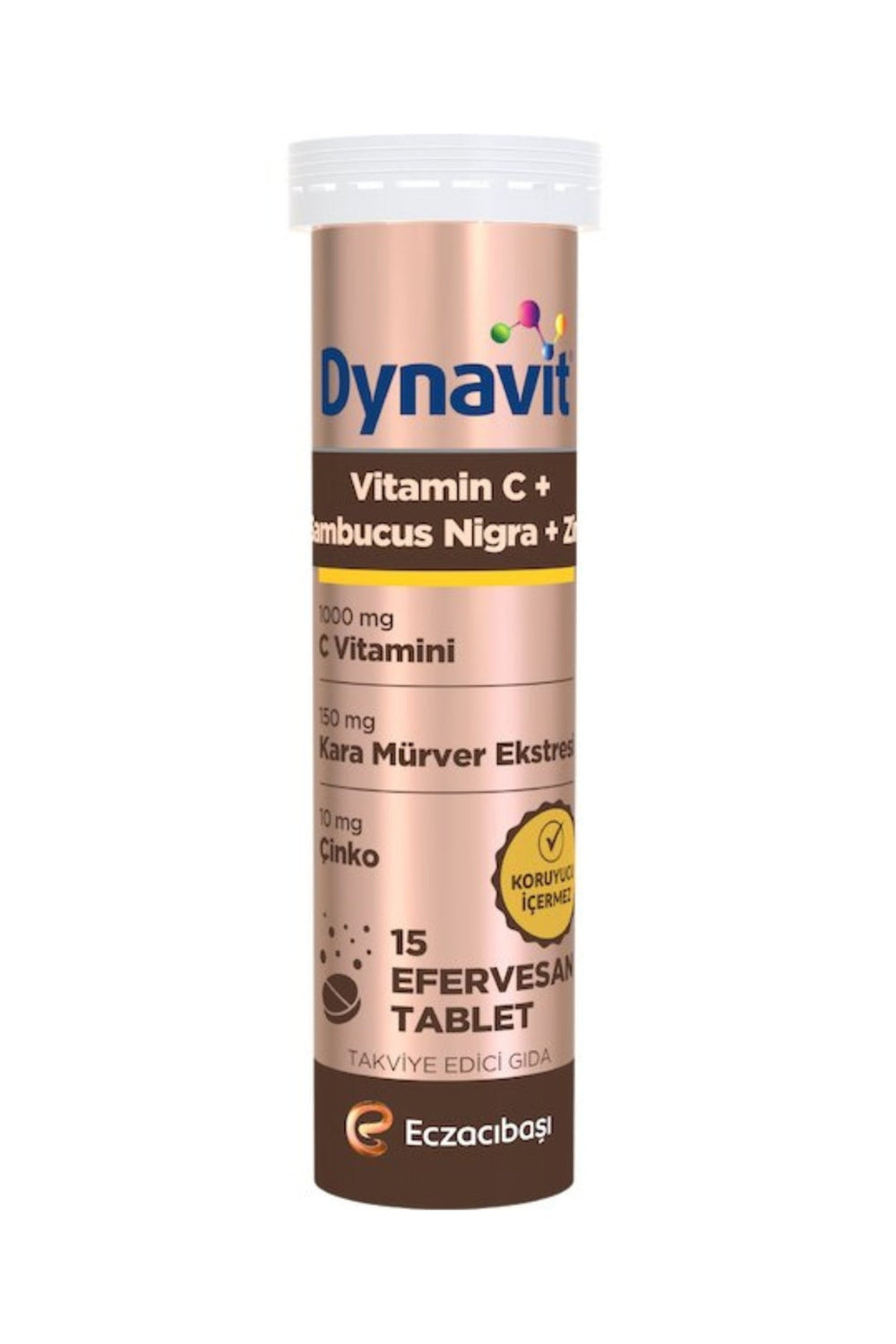 Dynavit Vitamin C + Sambucus Nigra + Çinko 15 Efervesan Tablet