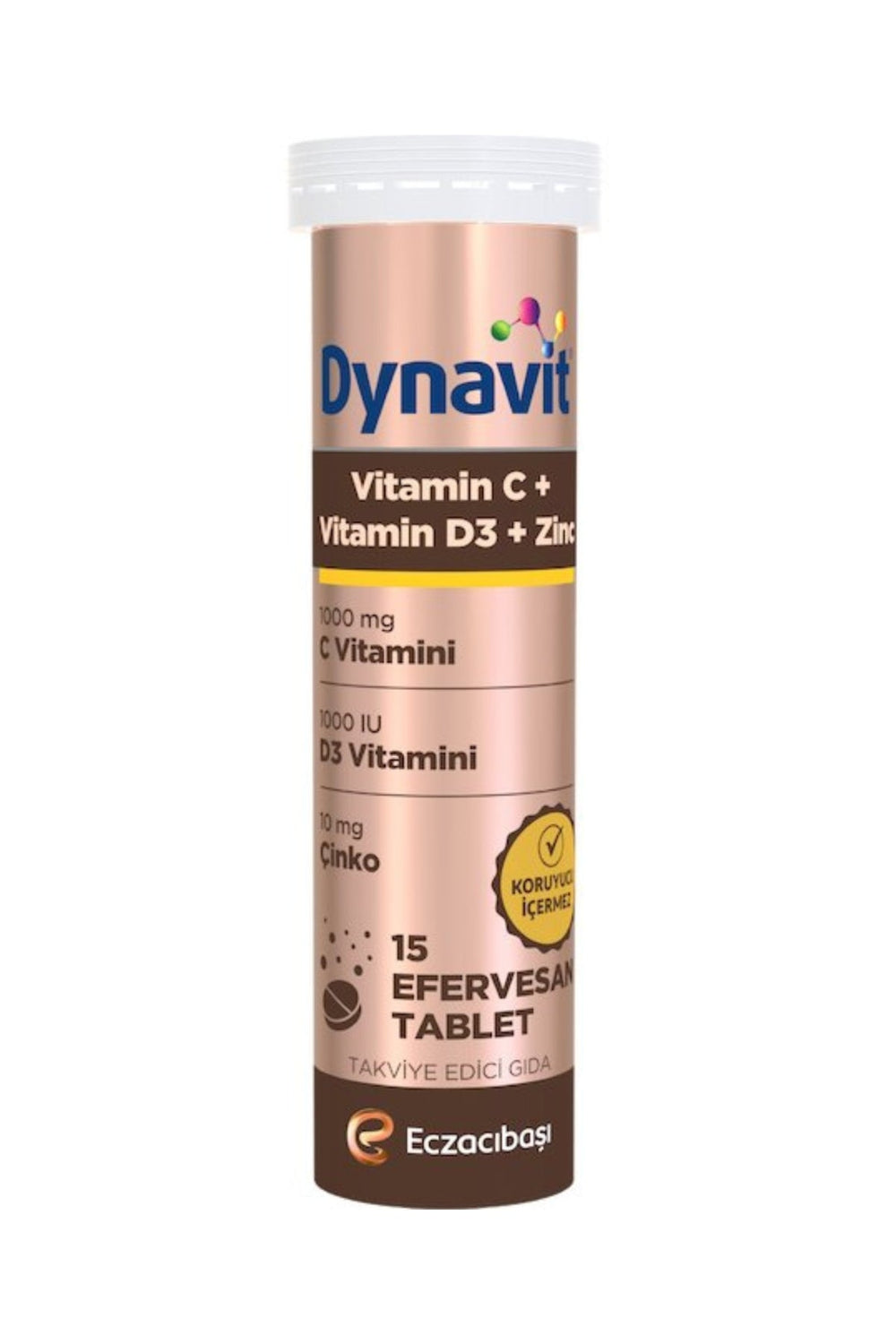 Dynavit Vitamin C + Vitamin D3 + Çinko 15 Efervesan Tablet