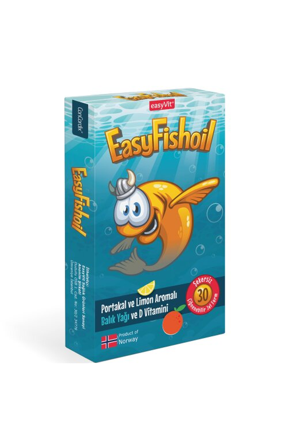 EasyFishoil Portakal ve Limon Aromalı Balık Yağı & D Vitamini 30 Çiğnenebilir Form