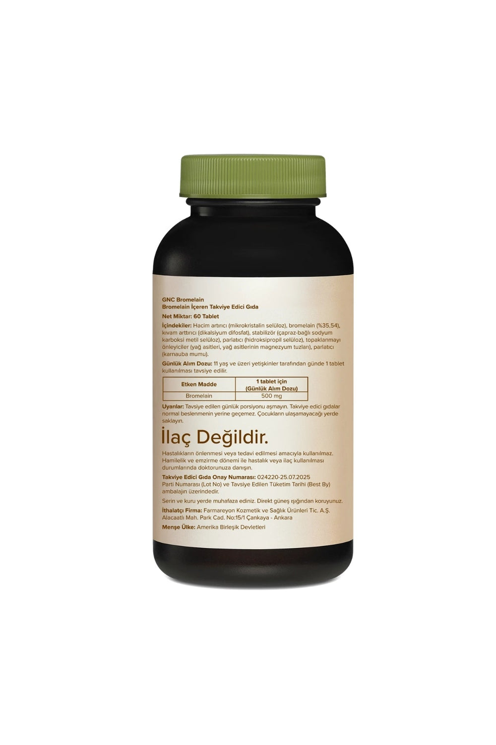 GNC Bromelain 500 mg 60 Tablet