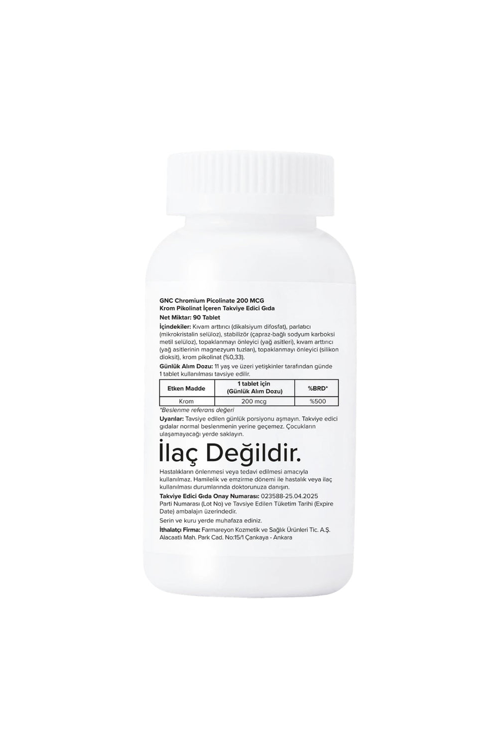GNC Chromium Picolinate 200 mcg 90 Tablet
