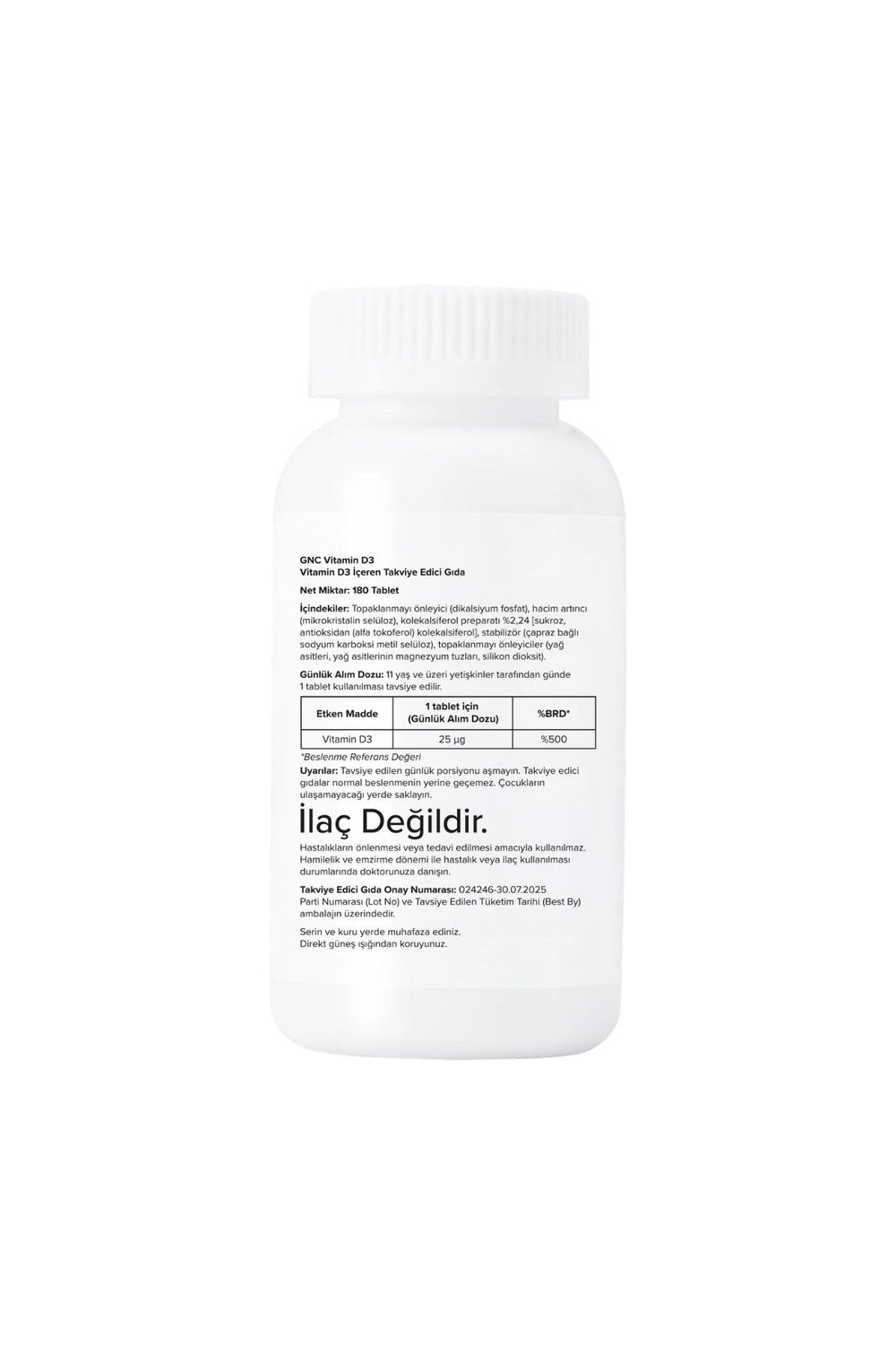 GNC Vitamin D3 1000 IU 180 Tablet
