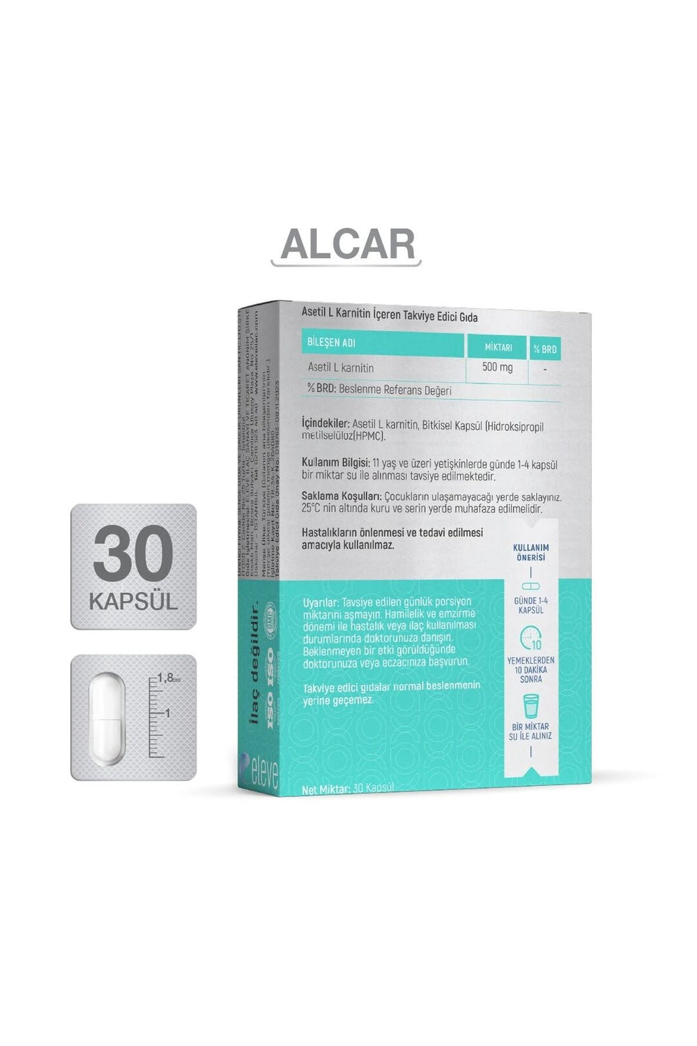 Goodday Alcar (Asetil L-Karnitin) 500 mg 30 Kapsül