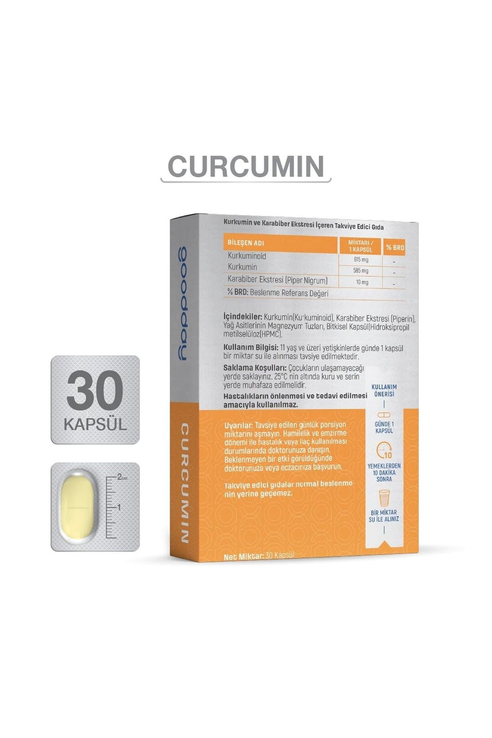 Goodday Curcumin 30 Kapsül