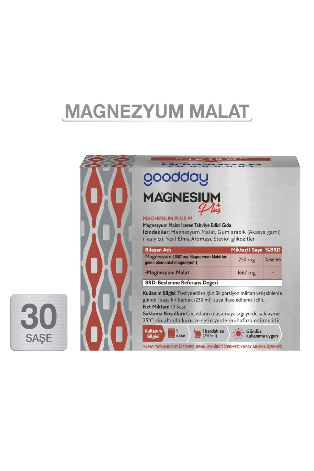 Goodday Magnesium Plus M 250 mg 30 Saşe