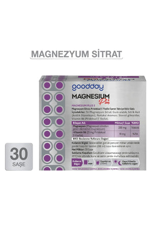 Goodday Magnesium Plus S 250 mg 30 Saşe