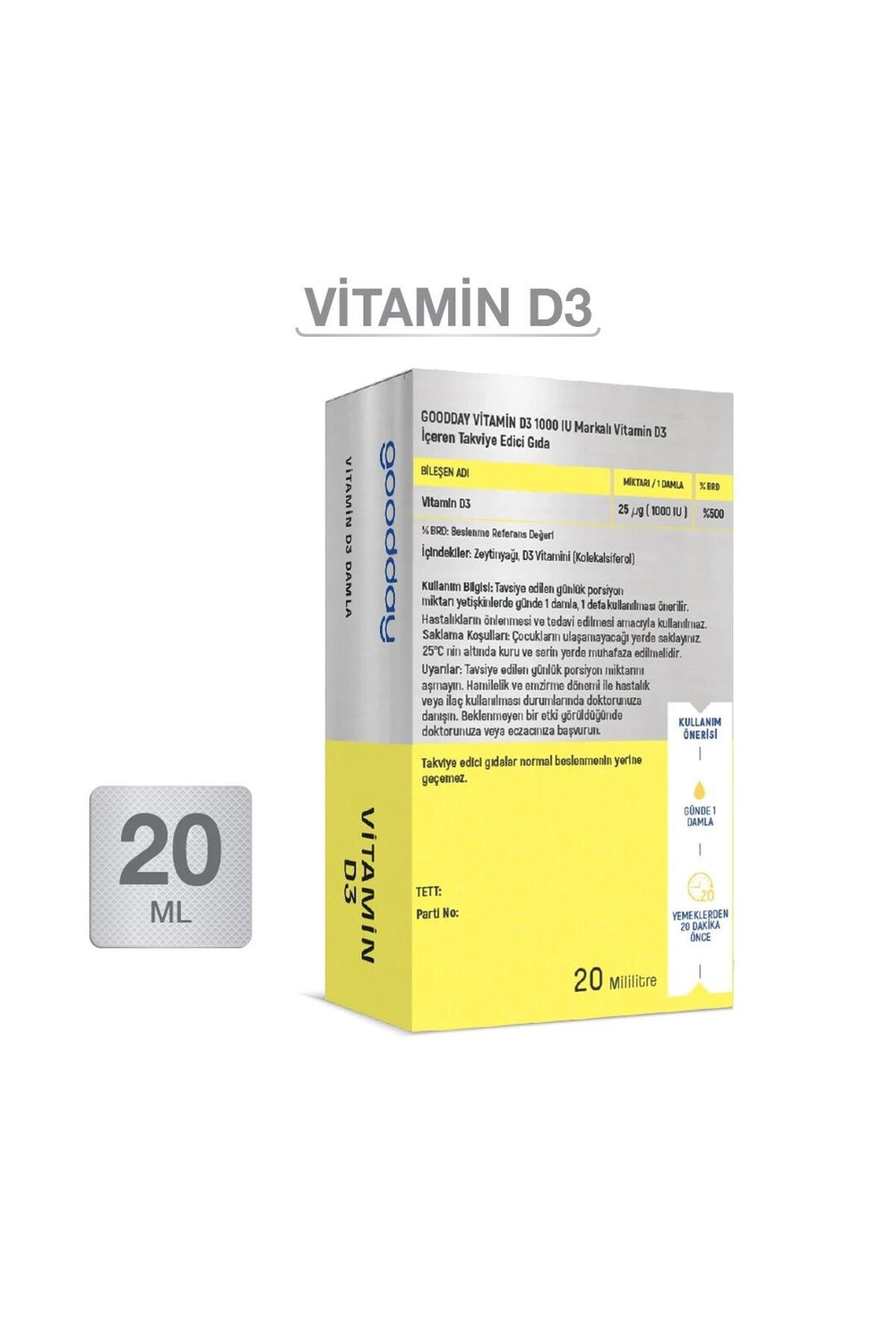 Goodday Vitamin D3 1000 IU 20 ml