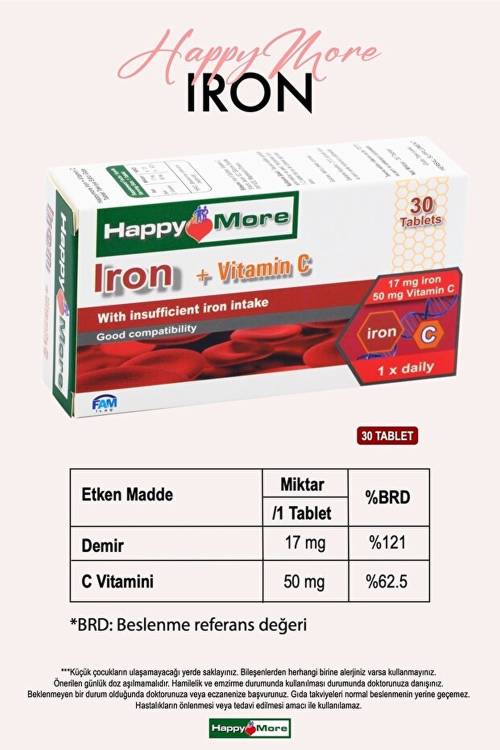HappyMore Demir 30 Tablet