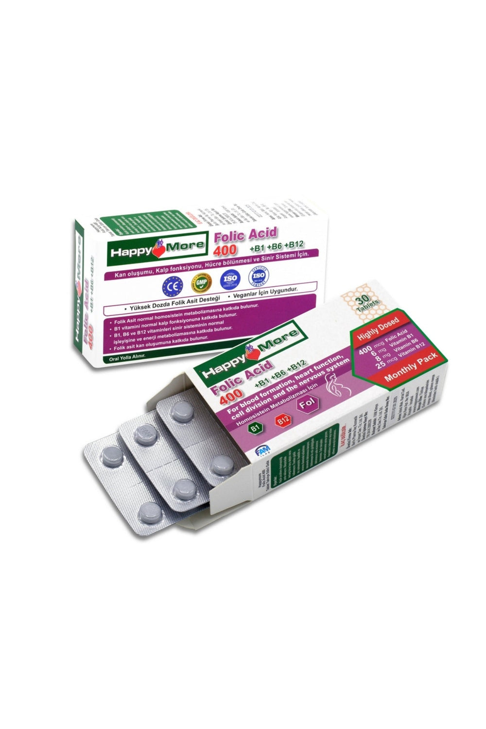 HappyMore Vitamin Folik Asit 30 Tablet