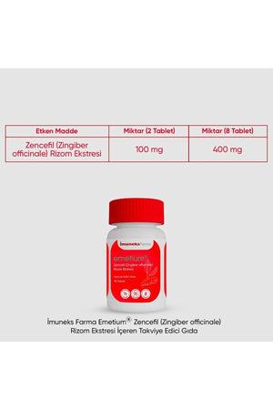 İmuneks Emetium 50 mg 15 Tablet