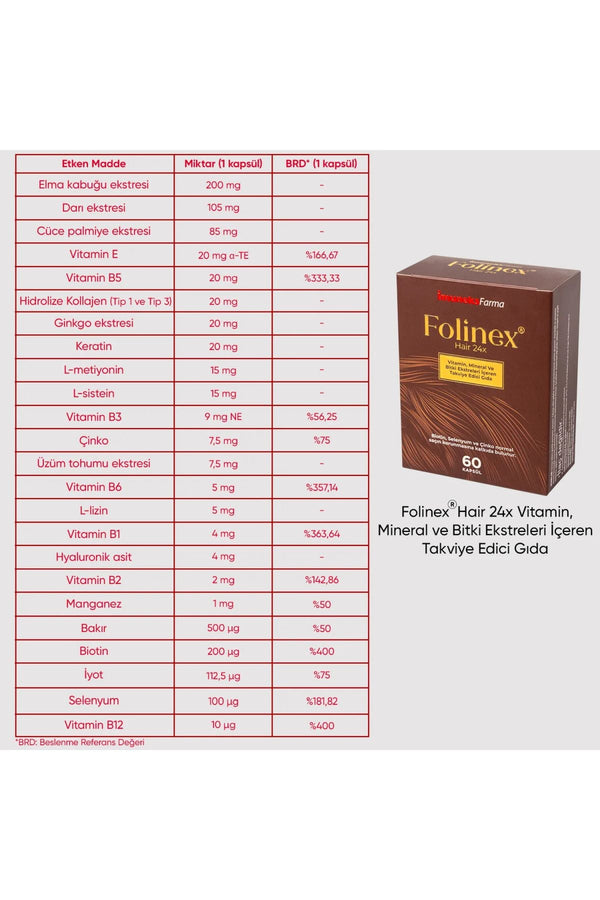 İmuneks Folinex Hair 24X 60 Kapsül