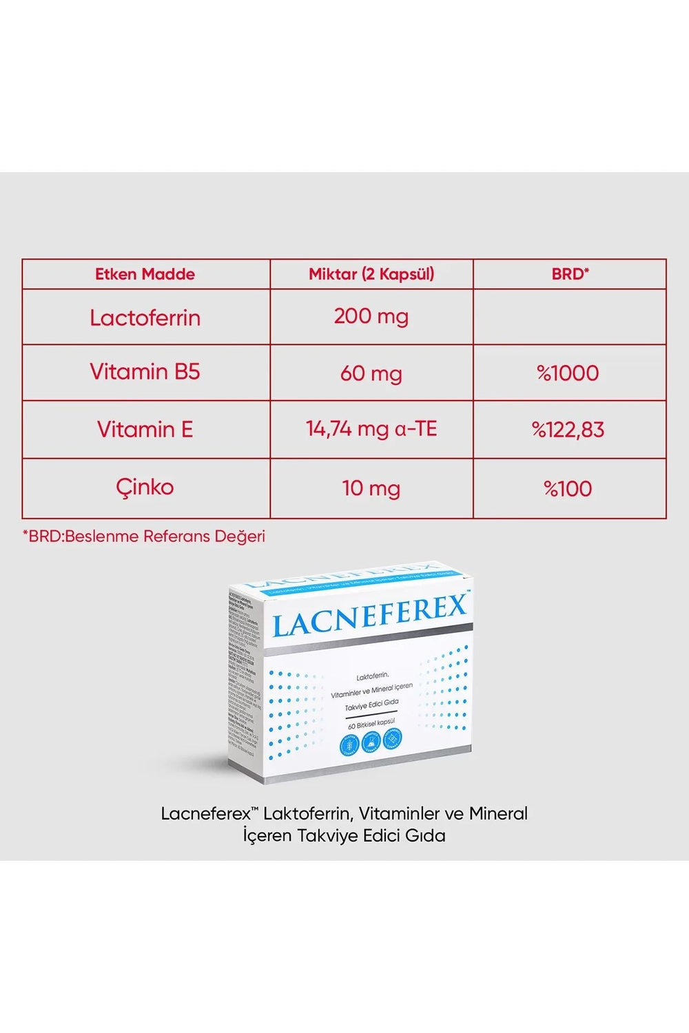 İmuneks Lacneferex 60 Kapsül