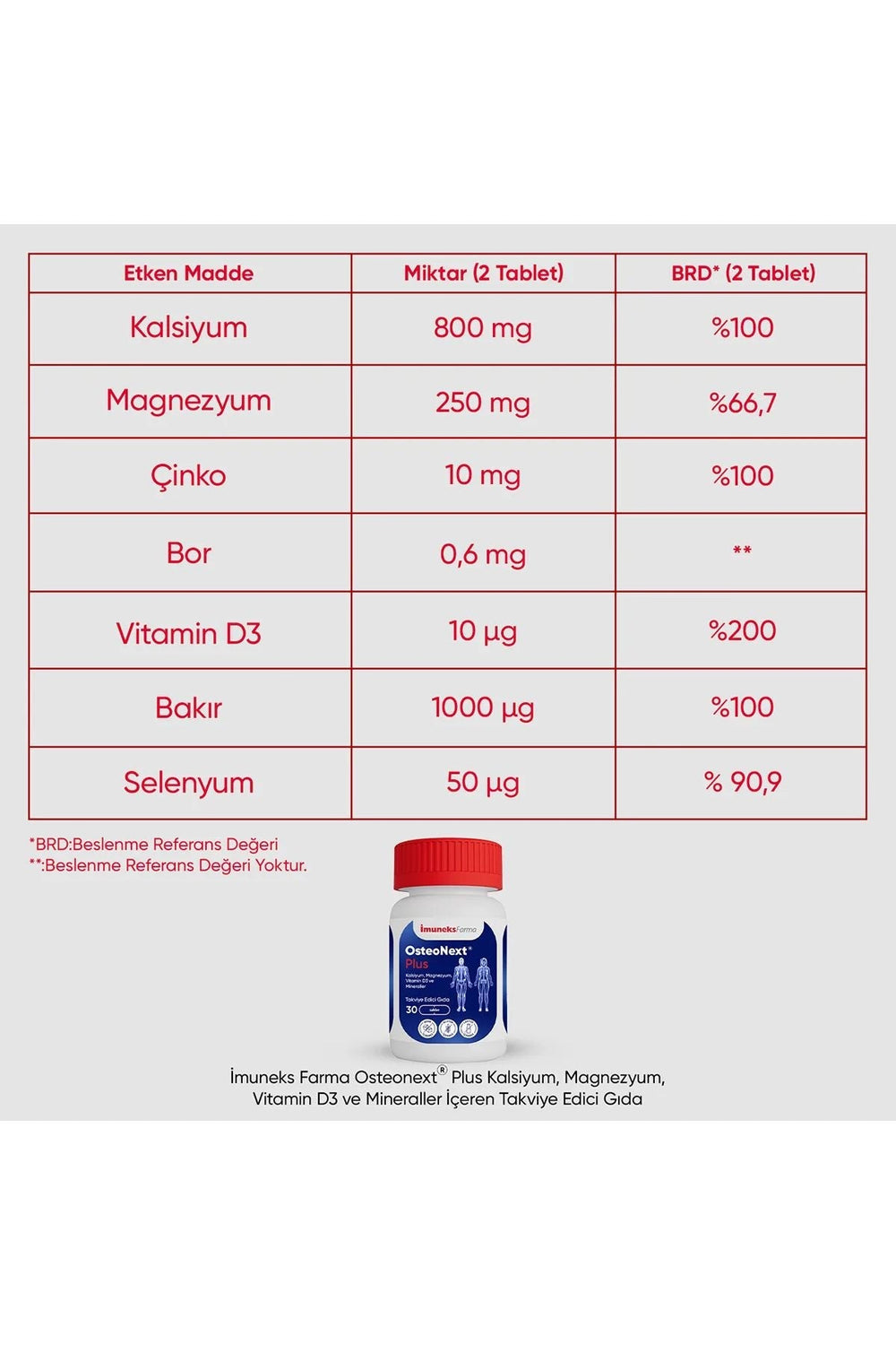 İmuneks Osteonext Plus 30 Tablet