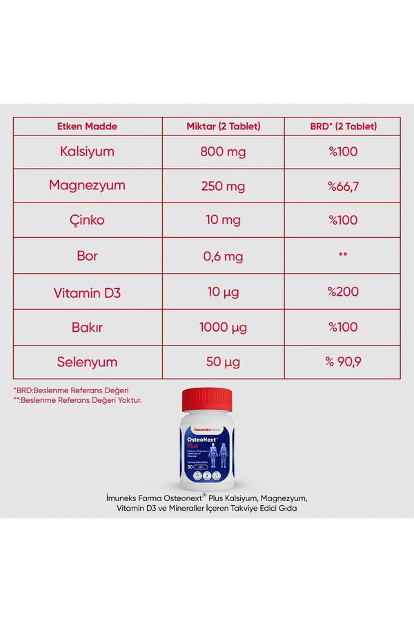 İmuneks Osteonext Plus 30 Tablet