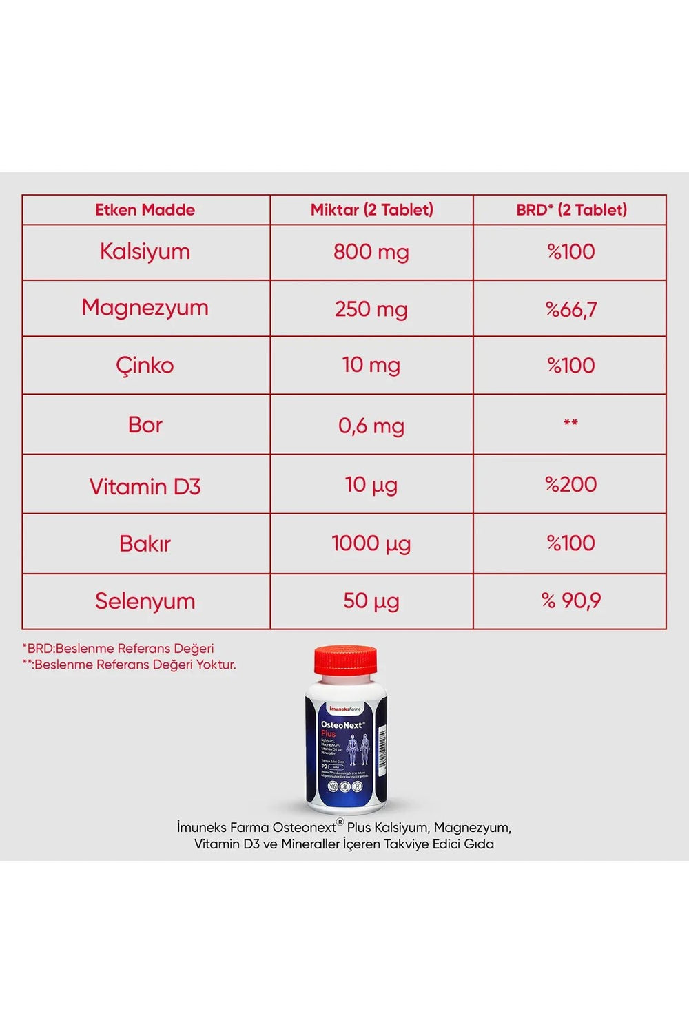 İmuneks Osteonext Plus 90 Tablet