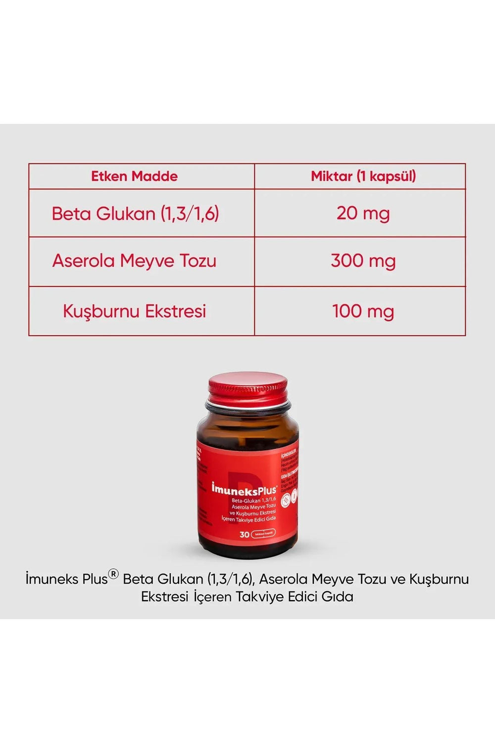 İmuneks Plus 30 Kapsül