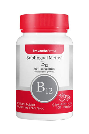 İmuneks Sublingual Methyl B12 1000 mcg 100 Dilaltı Tablet