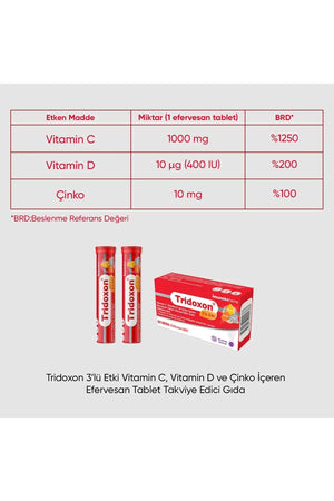 İmuneks Tridoxon 3’lü Etki 30 Efervesan Tablet