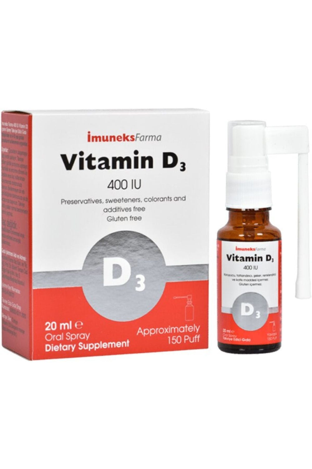 İmuneks Vitamin D3 400 IU 20 ml