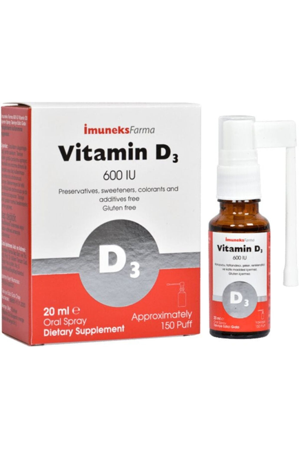 İmuneks Vitamin D3 600 IU 20 ml