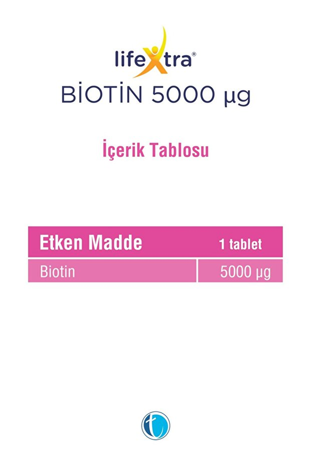 LifeXtra Biotin 5000 mcg 60 Tablet