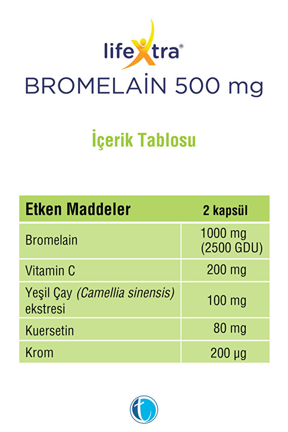 LifeXtra Bromelain 30 Kapsül