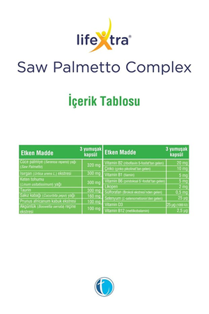 Lifextra Saw Palmetto Complex 60 Kapsül