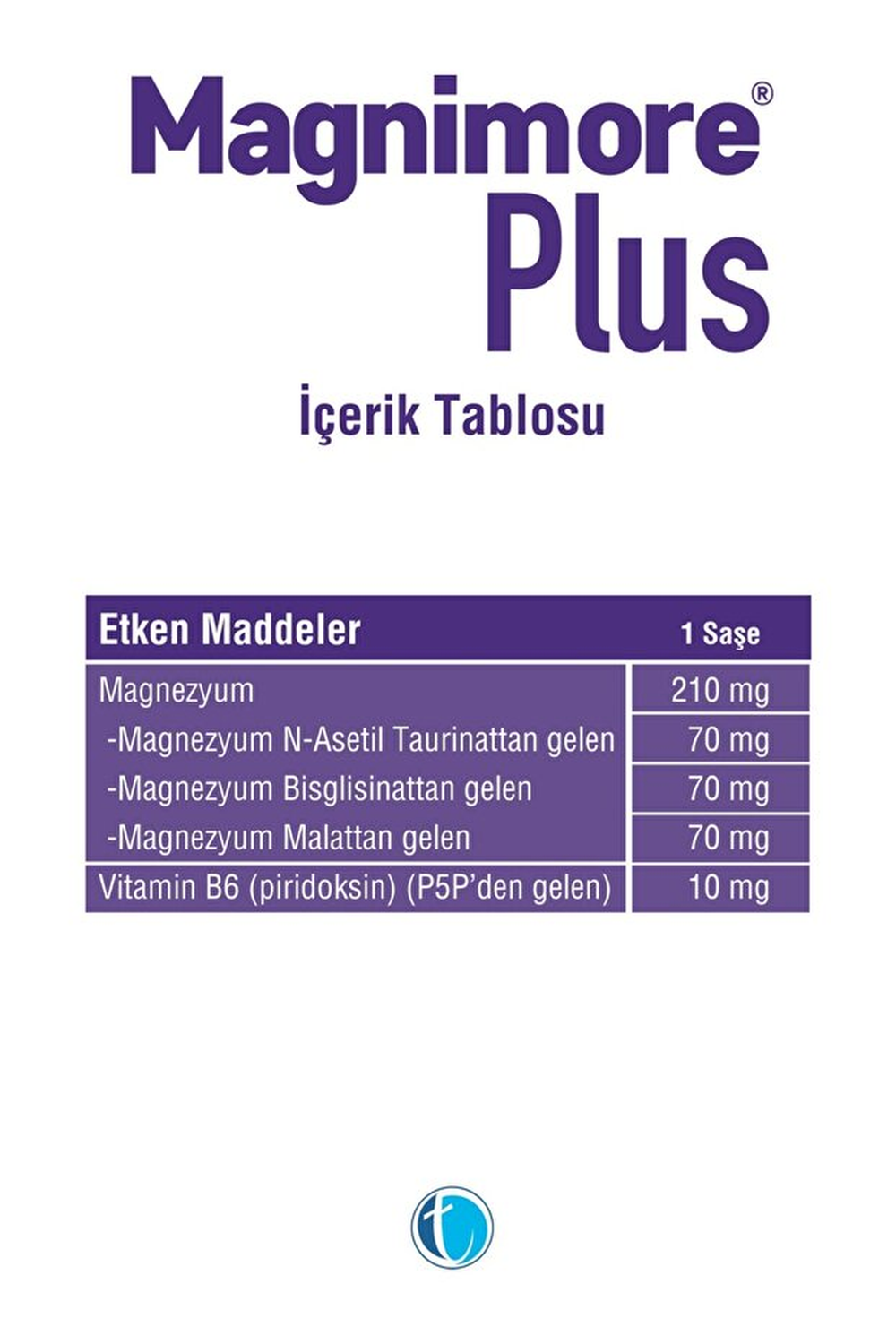 Magnimore Plus 210 mg 30 Saşe