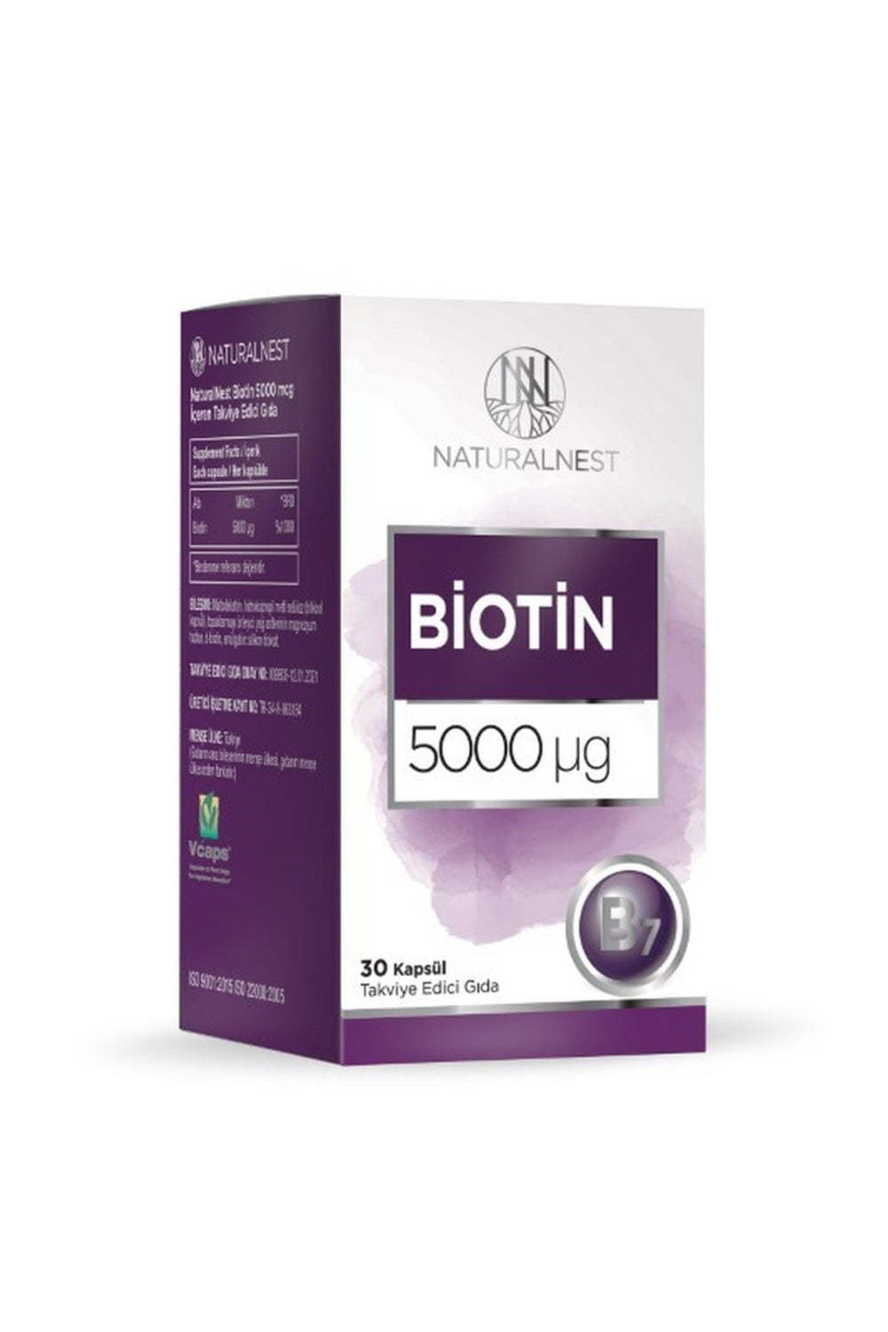 Naturalnest Biotin 5000 mcg 30 Kapsül