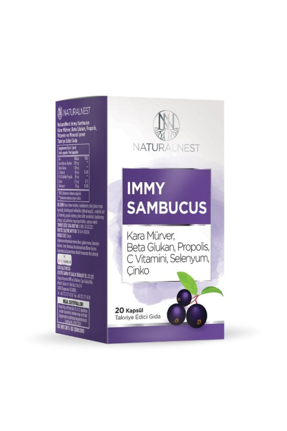Naturalnest Immy Sambucus 20 Kapsül