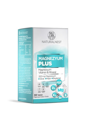 Naturalnest Magnezyum Plus 200 mg 30 Tablet