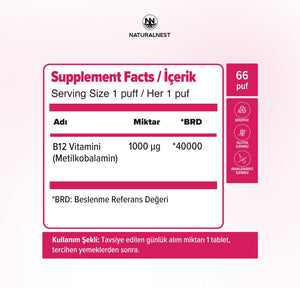 Naturalnest Naturalnest Methyl B12 1000 mcg 10 ml