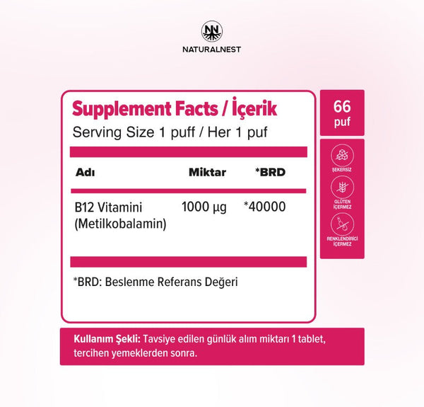 Naturalnest Naturalnest Methyl B12 1000 mcg 10 ml